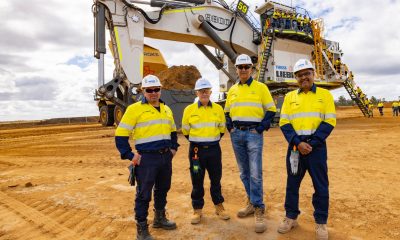 L-R: Thiess Project Manager, Gus Jorquera, Thiess Head of Health & Safety, Steven Faulkner, Thiess General Manager Mining, Vikesh Magan, Thiess Group Executive Assets, Technical Services & Technology Ramesh Liyanage (Group Executive)