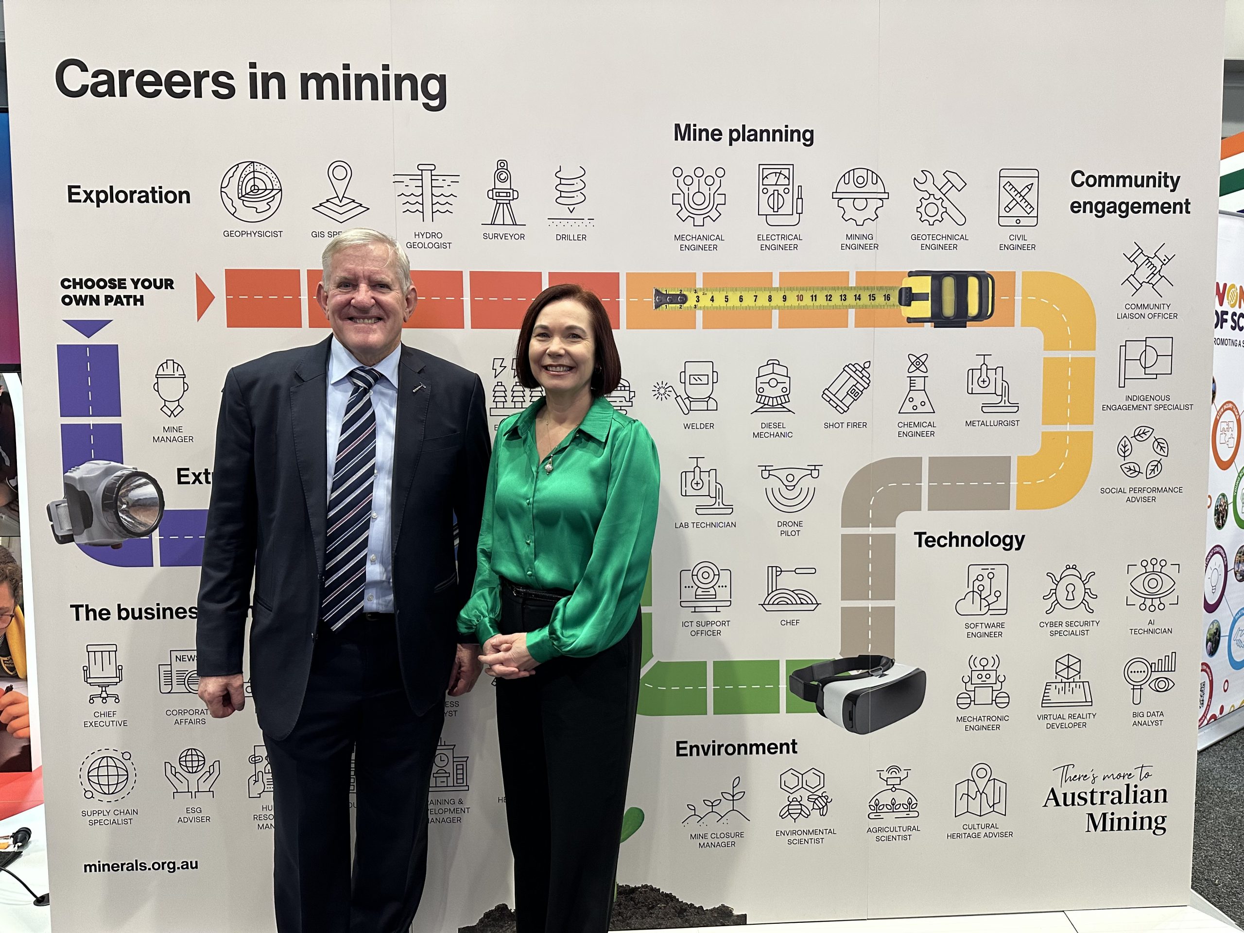 Ian with MCA CEO Tania Constable at the World Mining Congress