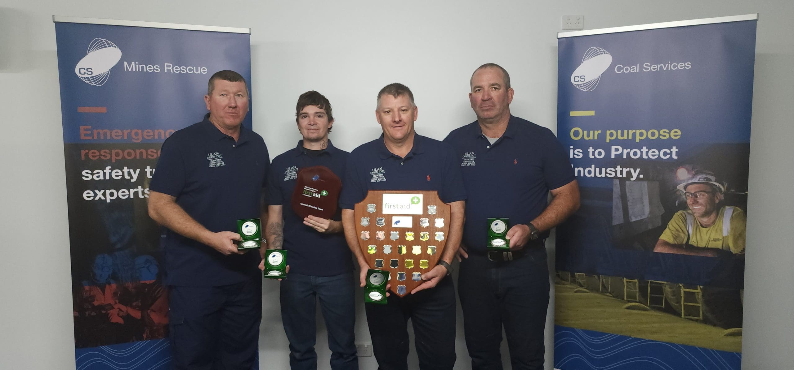 Ulan Surface Operations Team. L-R: Stuart Marr, Chris O’Neill, Greg Reynolds (Captain) and Luke Robinson.